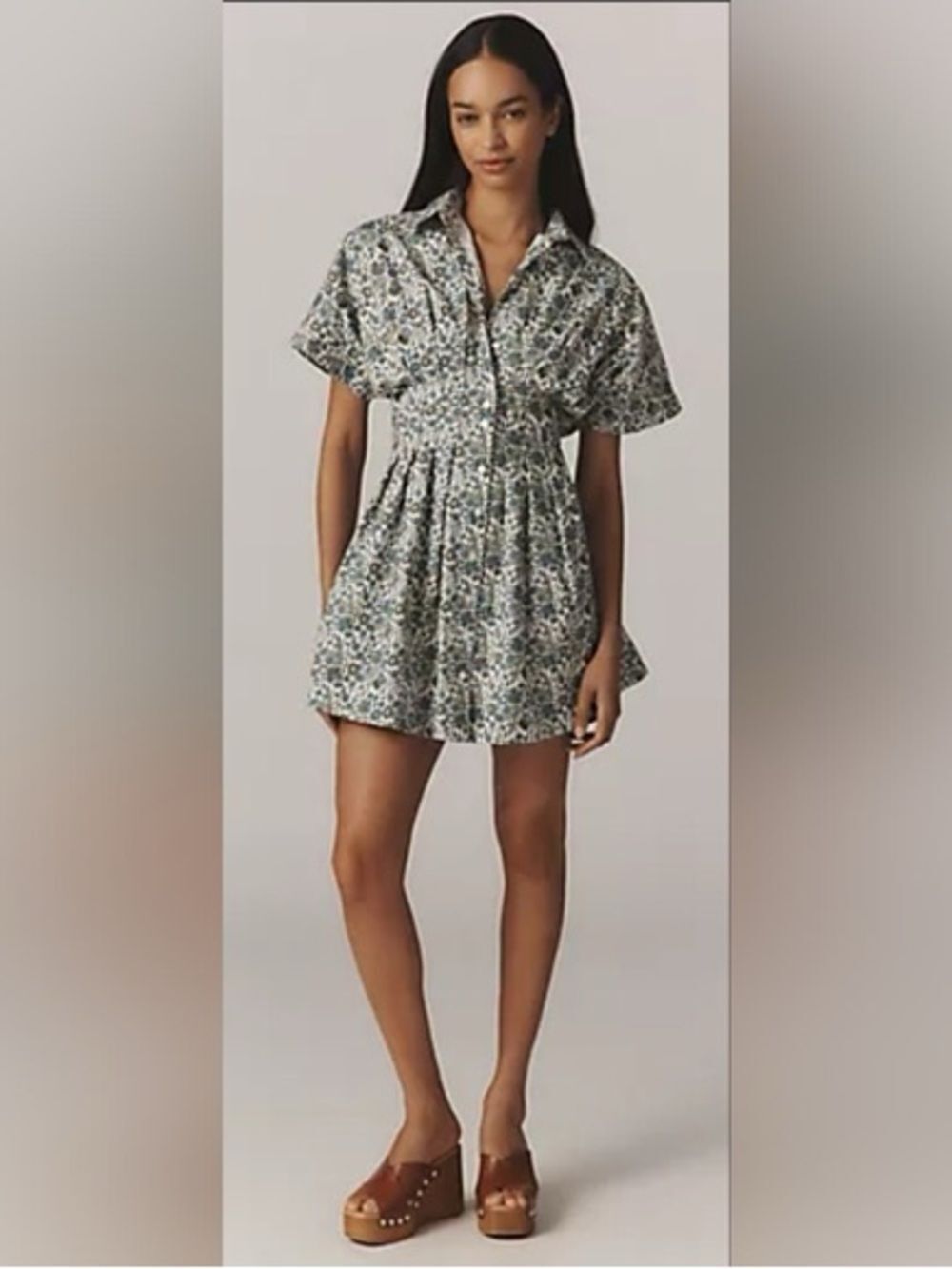 New Anthropologie Tobie Mini Shirt Dress by Exquise Size M